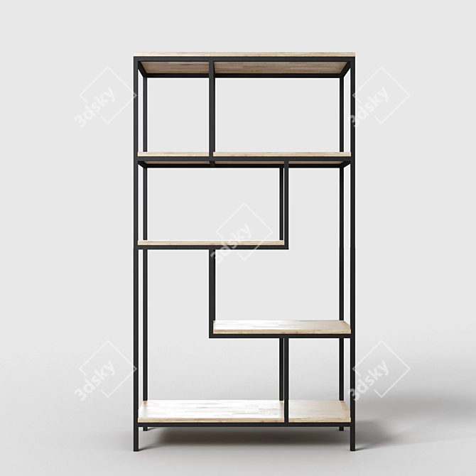 Industrial Loft 5-Tier Rack 3D model image 2