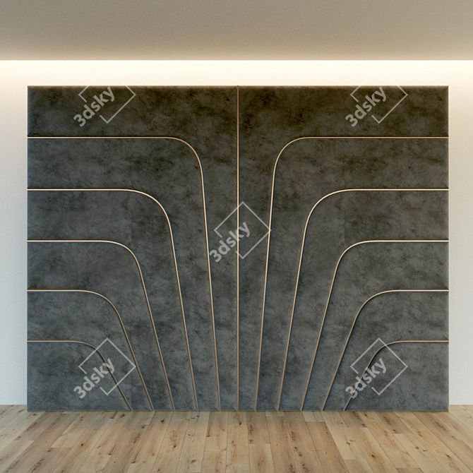 Title: Soft Panel Wall Decor 3D model image 3