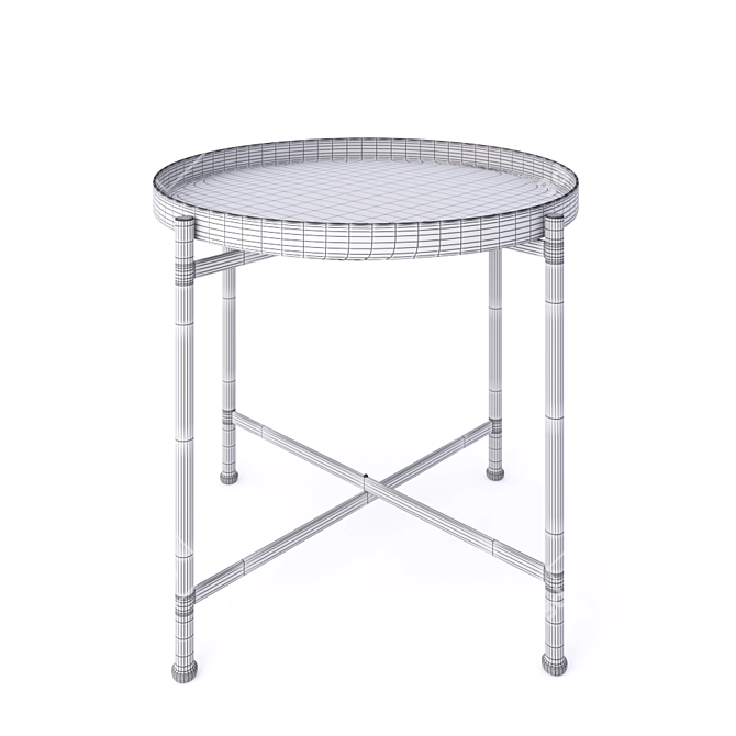 Lenox Tray Table: Stylish and Functional Metal Coffee Table 3D model image 2