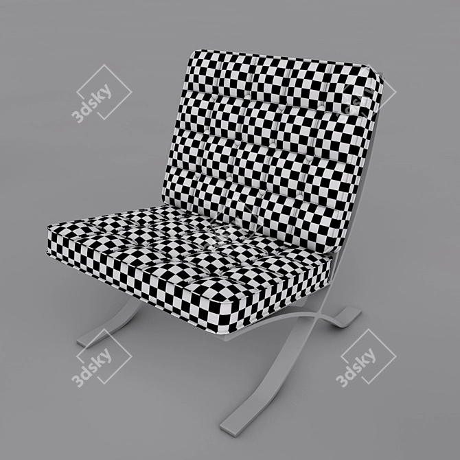 Luxury Leather Armchair: Vray, Corona, FBX Files 3D model image 3