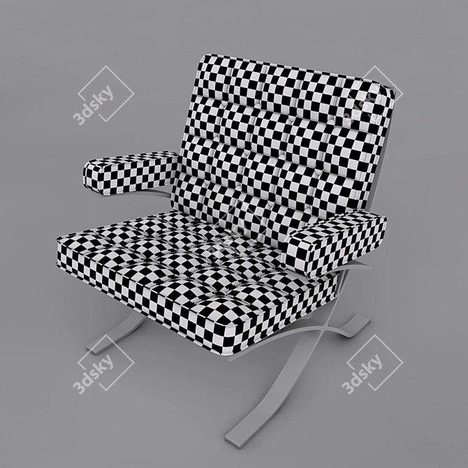 Luxury Leather Armchair: Vray, Corona, FBX 3D model image 3