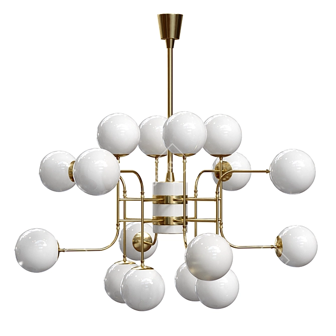 Elegant Crystal Chandelier 3D model image 1