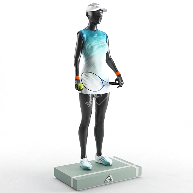 Adidas Women's Tennis Outfit 3D model image 1