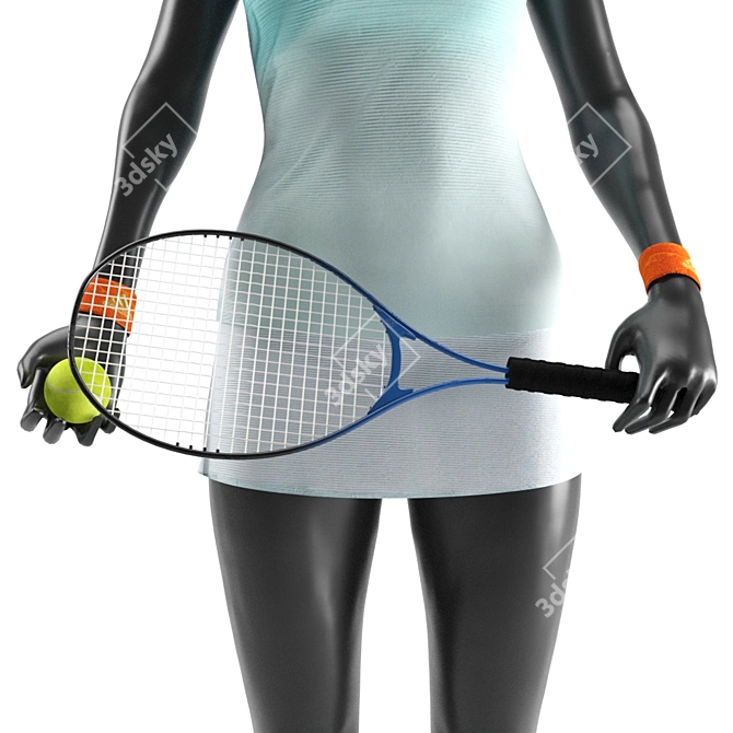 Adidas Women's Tennis Outfit 3D model image 3