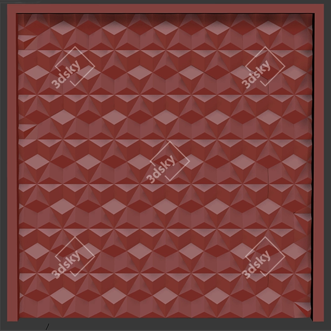 3D Plaster Panel Set 3D model image 3