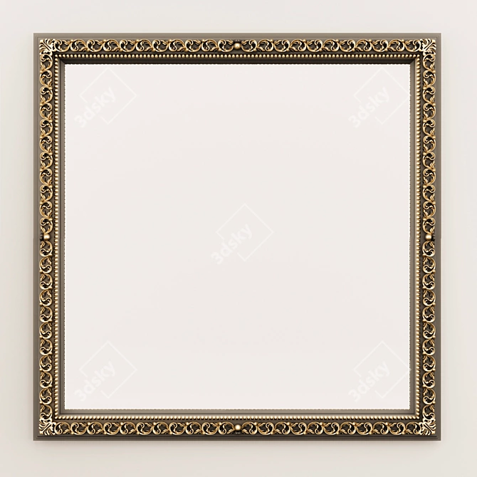 Title: Classic Baguette Mirror - Elegant, Timeless Design 3D model image 1