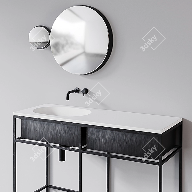 Gravity Mirror with Frame Gl2: Stylish Console 3D model image 2