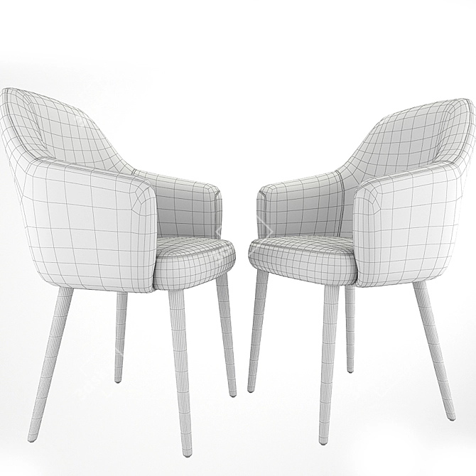 Sleek Dining Chair: Modern Design 3D model image 2