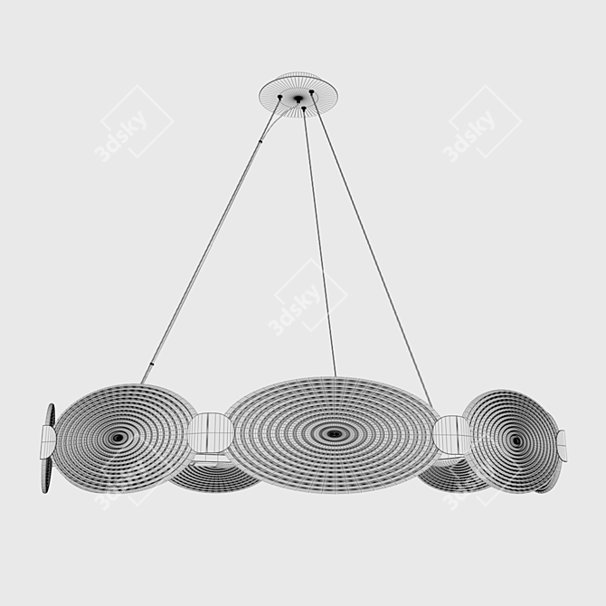 Elegant Houston Pendant Light 3D model image 2