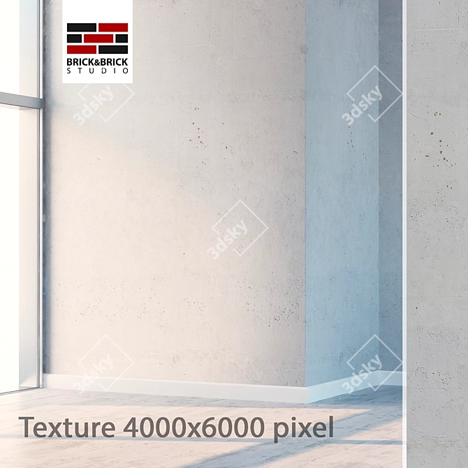 High Detail Seamless Plaster 3D model image 1