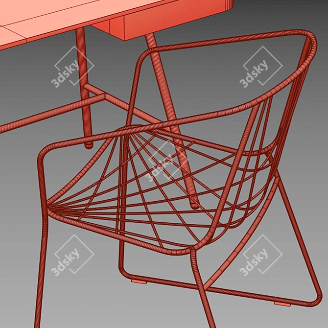 Sleek Holland Desk Set 3D model image 3