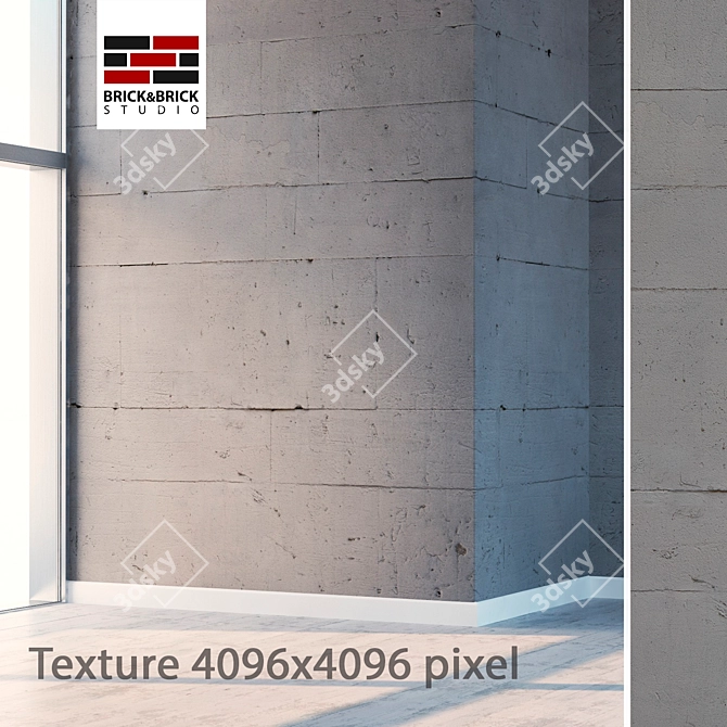 Seamless Concrete Texture 3D model image 1