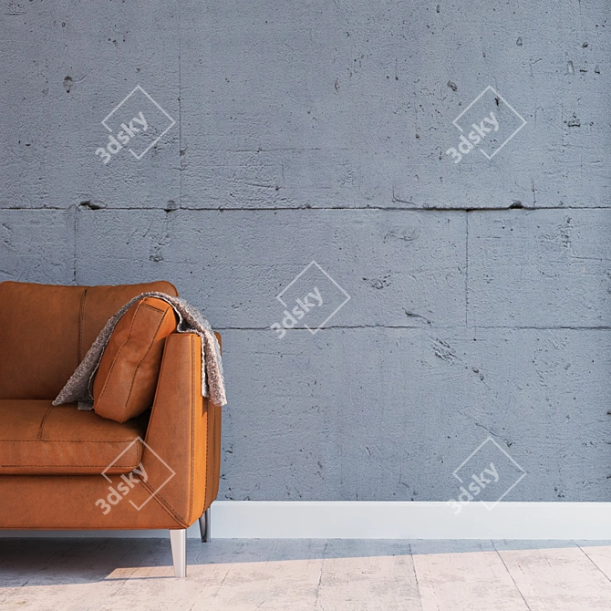 Seamless Concrete Texture 3D model image 2