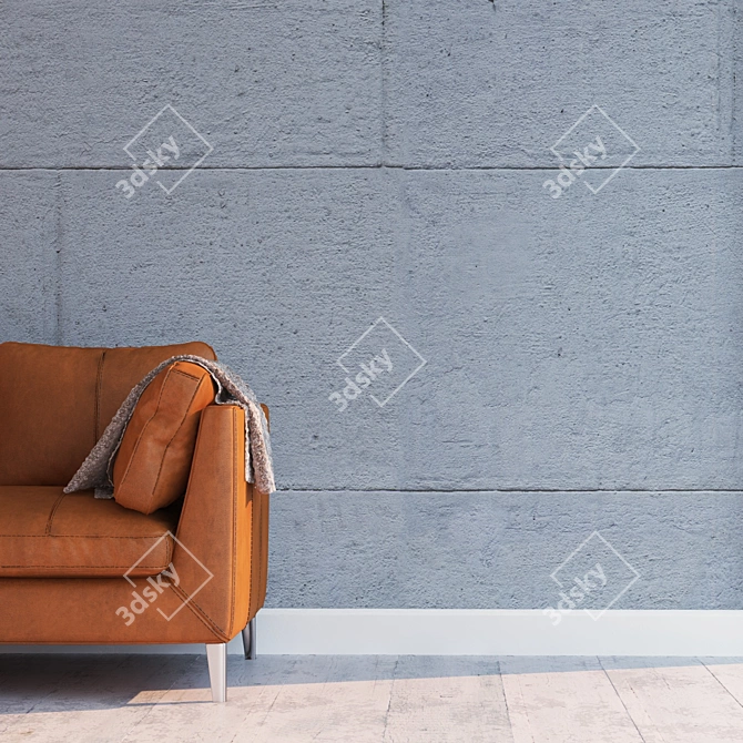 Seamless Detailed Concrete Texture 3D model image 2