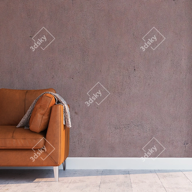 Seamless High-Detail Stucco Texture 3D model image 2