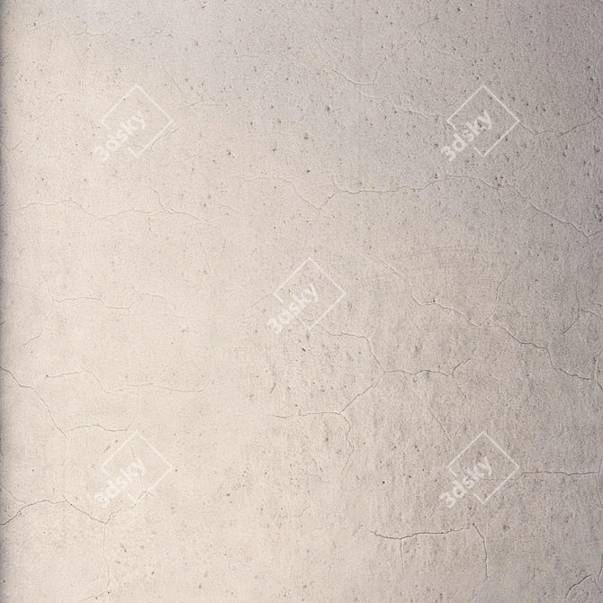 Seamless High Detail White Plaster 3D model image 3