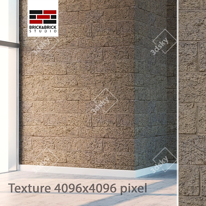 High-Detail Seamless Blocks for Vray 3D model image 1