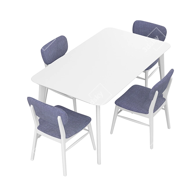  Elegant Foldable Table-Chair Set 3D model image 2