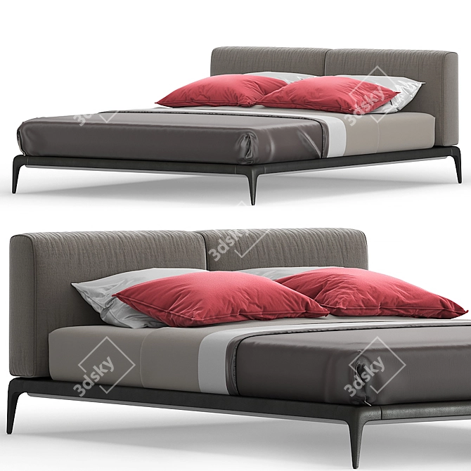 Elegant Park Bed: Contemporary Design 3D model image 1