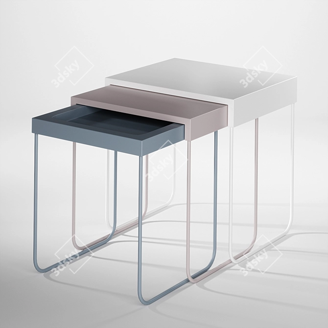 Minimalistic Granbod Tables Set 3D model image 1