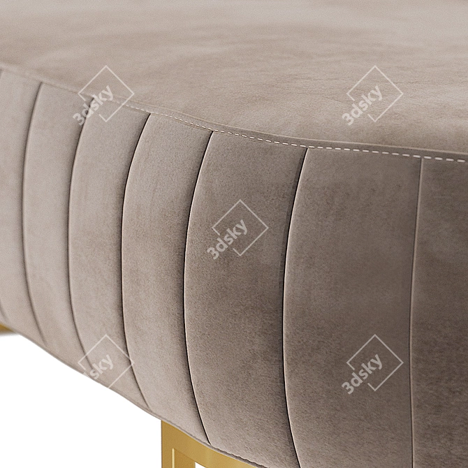 Elegant Bohemian Velvet Bench 3D model image 2