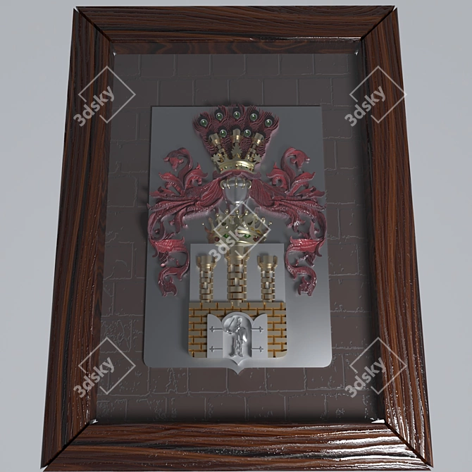 Regal Heraldry Painting 3D model image 1