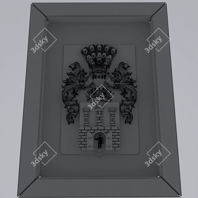 Regal Heraldry Painting 3D model image 2