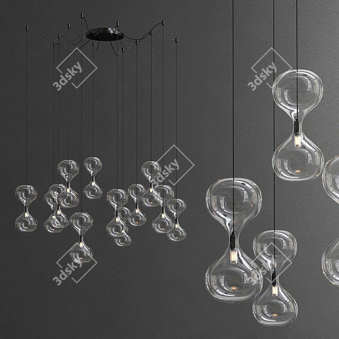 Elegant Hourglass Lamp: Sablier 3D model image 1