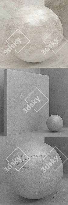 Seamless Stone Surfaces - Cosentino Dekton Set 3D model image 3