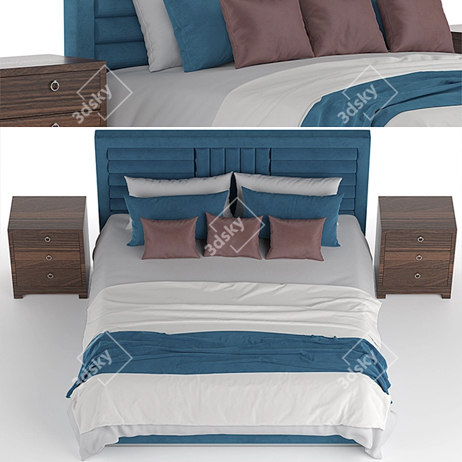 Fendi Bed: Luxurious and Timeless 3D model image 2