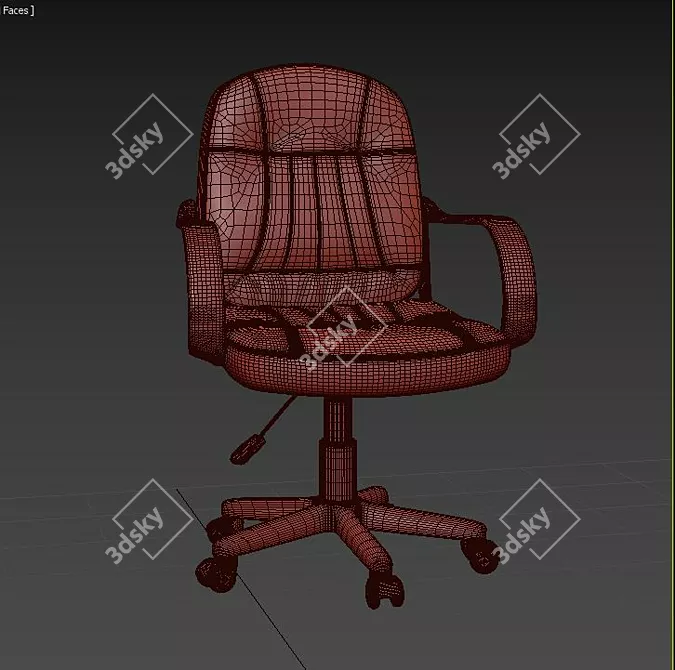 ErgoFlex Office Chair 3D model image 3