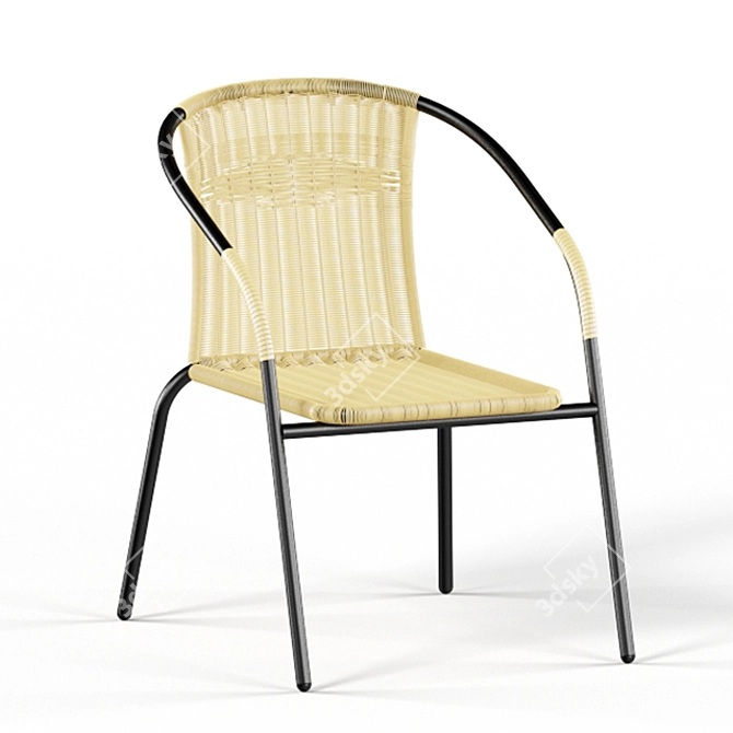 Modern Rattan Chair: Outlet-Mobly 3D model image 1