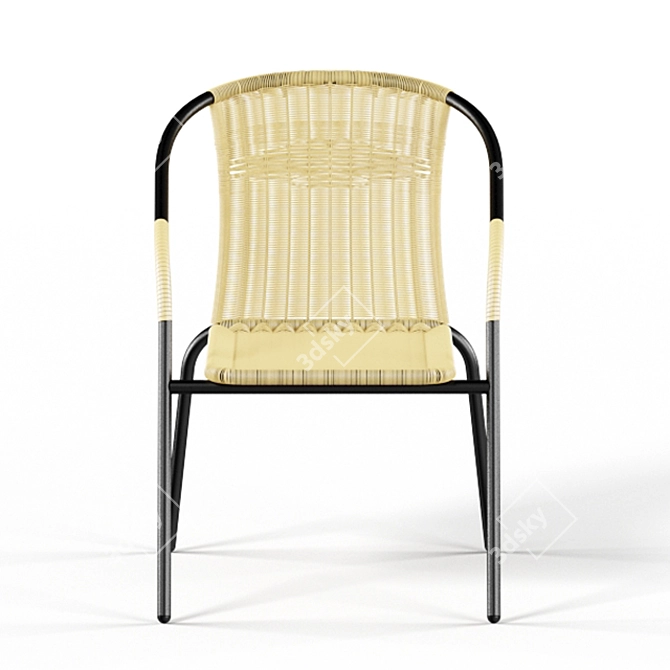 Modern Rattan Chair: Outlet-Mobly 3D model image 2