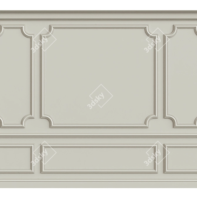 3D Wall Moulding: Creative Design 3D model image 1