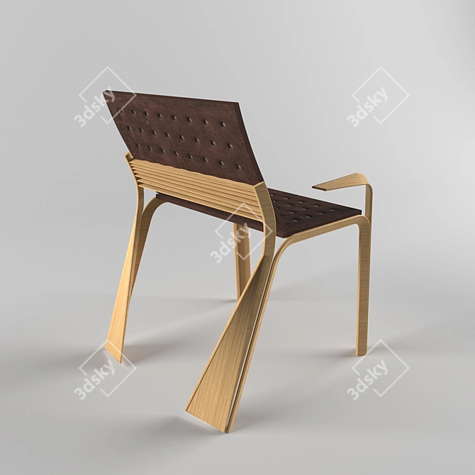 Elegant Ergo Chair 3D model image 2