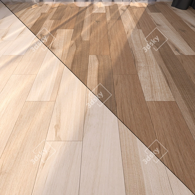 Premium Parquet Floor Set 3D model image 1