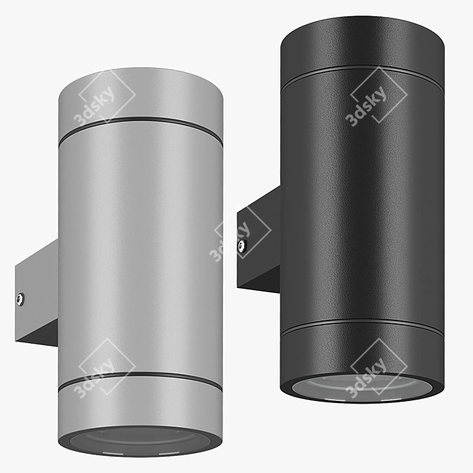 Modern Wall-Mounted Outdoor Light 3D model image 2