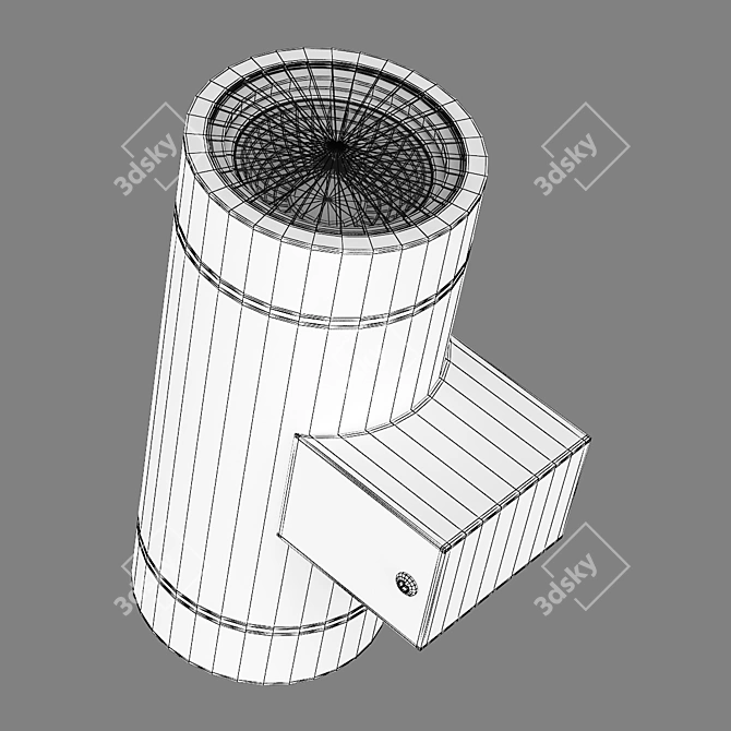 Modern Wall-Mounted Outdoor Light 3D model image 3