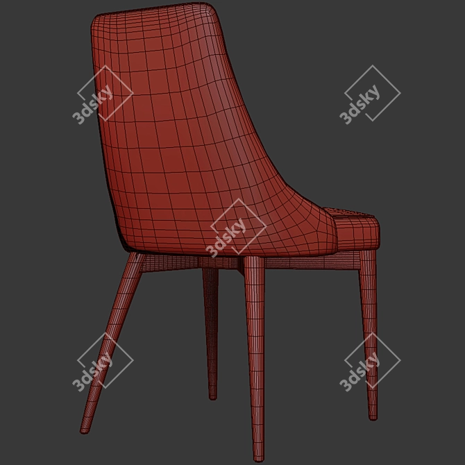 Contemporary Bohr Dining Chair 3D model image 2