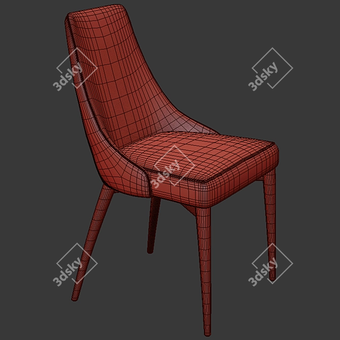 Contemporary Bohr Dining Chair 3D model image 3