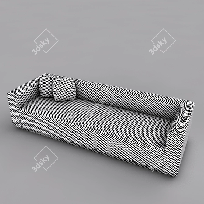 Luxury Leather Sofa 3D model image 3