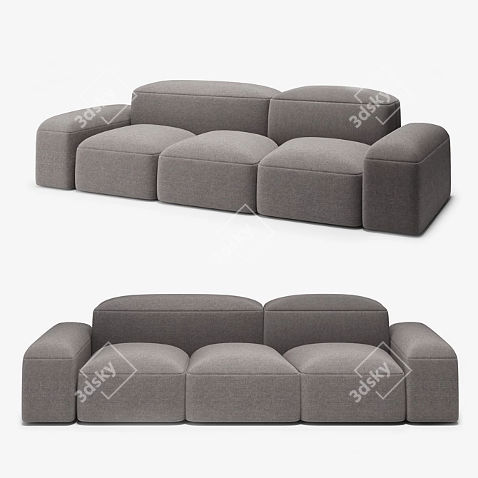 Luxury Lapis Sofa: Elegant and Comfortable 3D model image 1