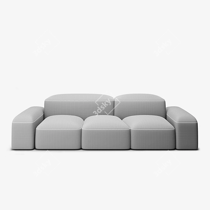 Luxury Lapis Sofa: Elegant and Comfortable 3D model image 2