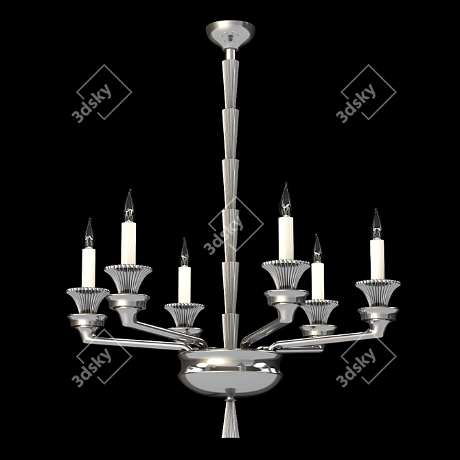 Elegant Delisle Papyrus Chandelier 3D model image 1