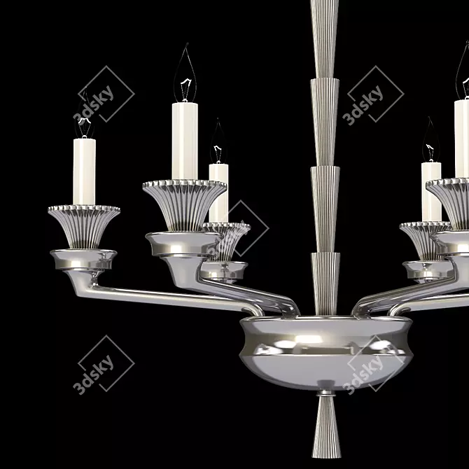 Elegant Delisle Papyrus Chandelier 3D model image 2