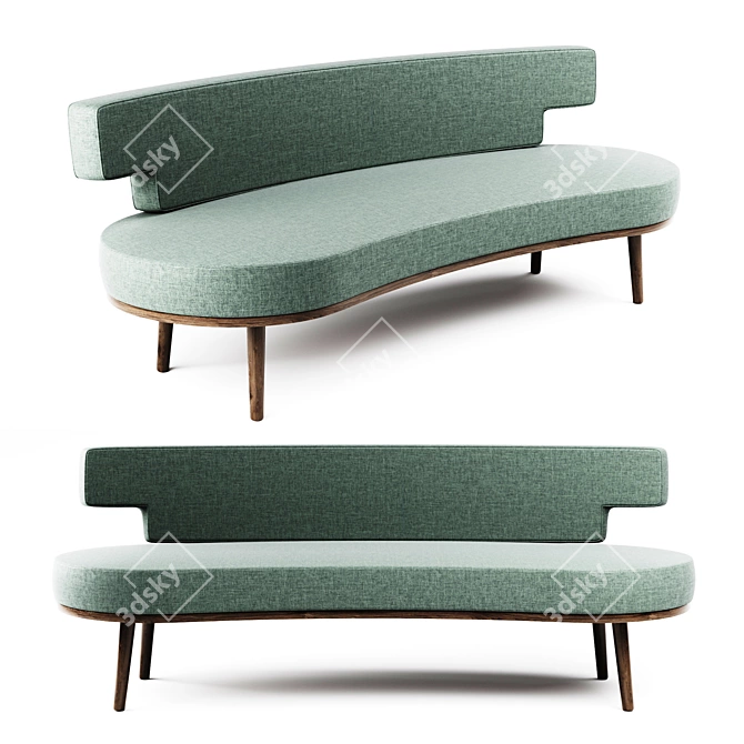 Modern Leta Avoks Sofa 3D model image 1