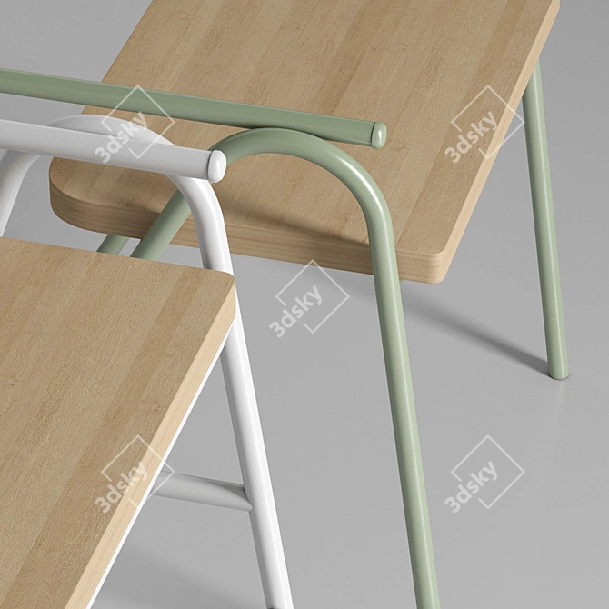 Dowel Jones Hurdle Chairs: Stylish and Sturdy Seating 3D model image 2