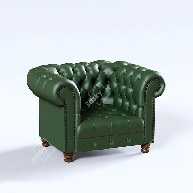 Luxury Chester Armchair 3D model image 1