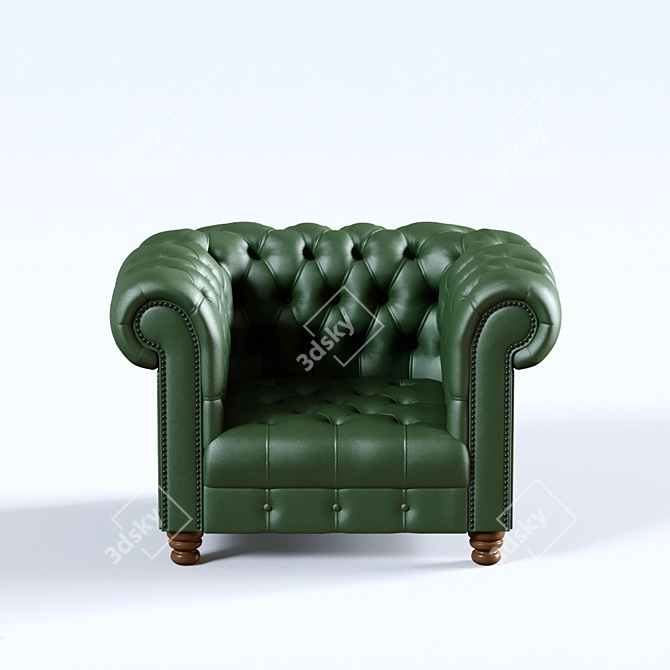 Luxury Chester Armchair 3D model image 2