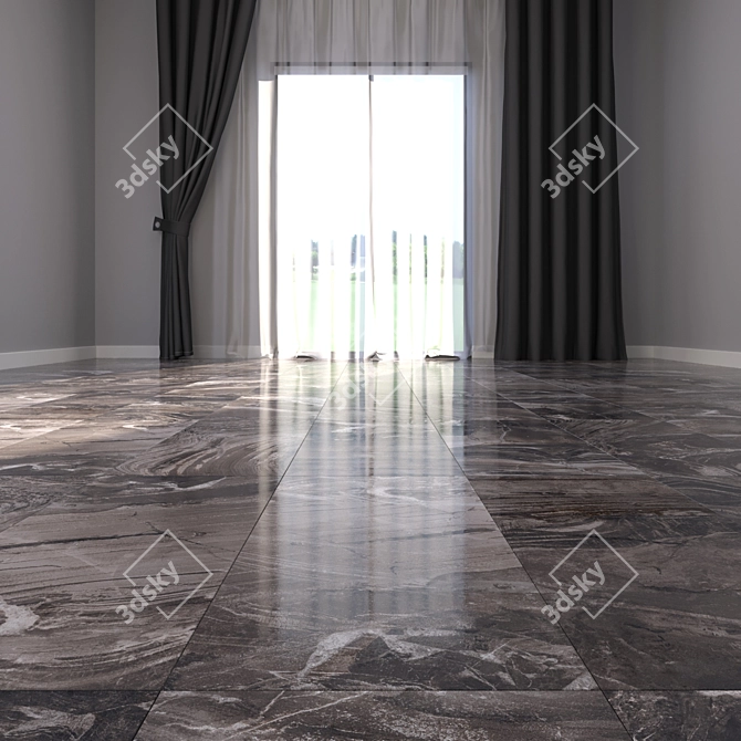 Luxury Marble Floor Set 3D model image 2